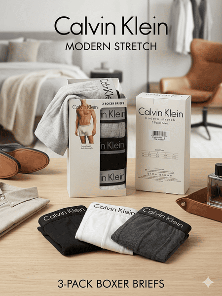 Calvin Klein Modern Stretch Boxer Briefs 3-Pack - Εικόνα 2